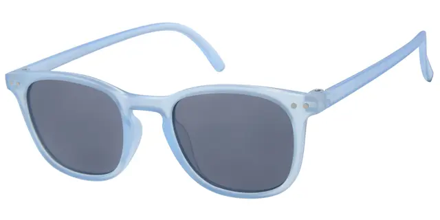 Børne Solbrille transperant blå med sølv dekoration og Sorte glas