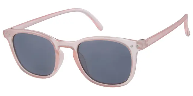 Børne Solbrille transperant pink med sølv dekoration og Sorte glas