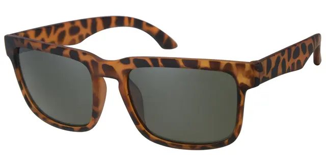 Solbrille brun leopard samt grønne glas
