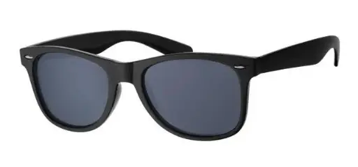 [404306-40348] [404306-40348] Mat sort wayfarer model med sølv dekoration og sorte glas