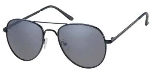[404389-10331] Solbrille Klassisk herre mat sort stel med sorte glas