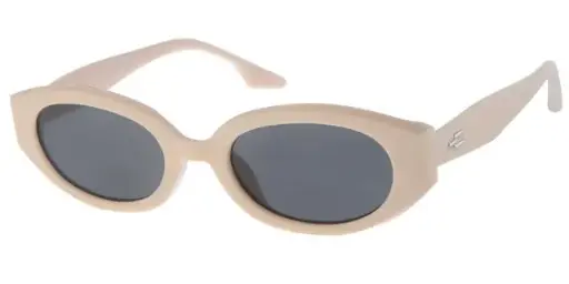 [505252-26031] Børne Solbrille biege med sølv dekoration og Sorte glas