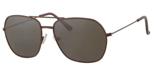 [404543-30196] Solbrille kaffe farvet metal model med grønne glas
