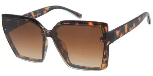 [404574-60845] Solbrille brun leopard model med brune graduerede glas