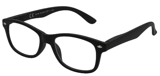 X-reader Læsebrille mat sort med flex stænger