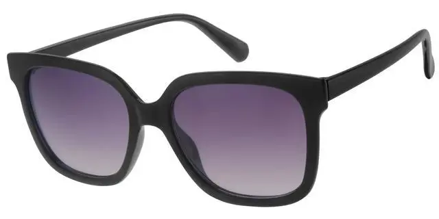 Blank sort solbrille med gradueret sorte glas