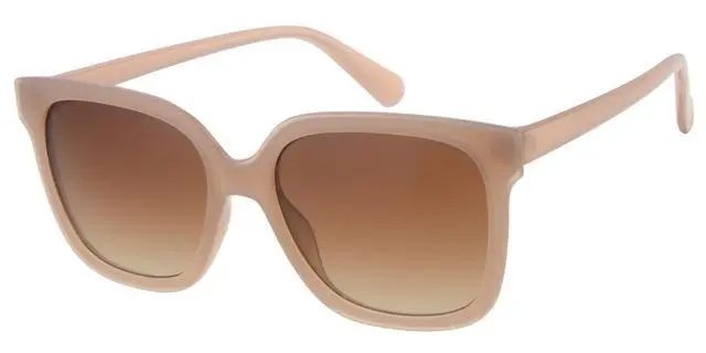 Pige solbrille tarnsparent pink med brune gradueret glas