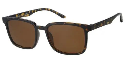 Solbrille gul leopard med brune glas