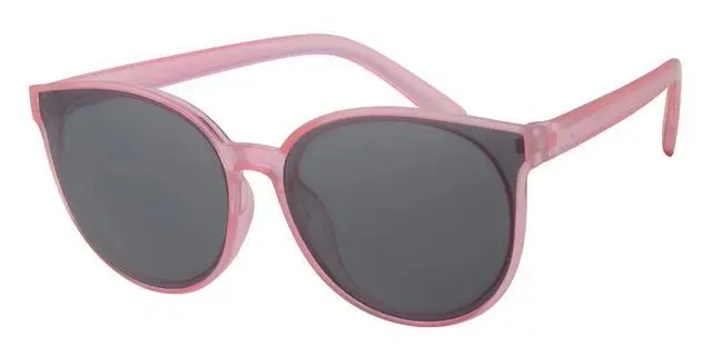 Børne Solbrille transparent pink med sorte glas