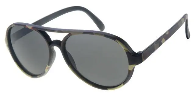 [505107-22011] Børne Solbrille carrera army look sorte glas