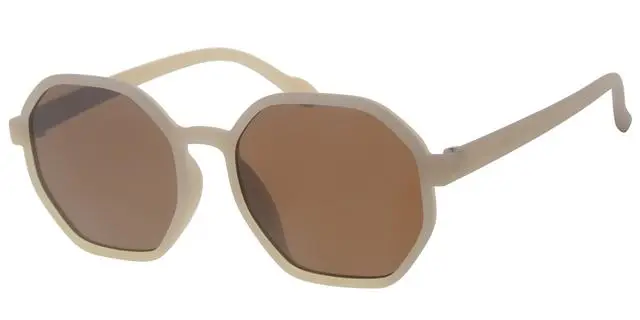 [505223-26024] Børne Solbrille Gummi Semi Transperant med Brune glas