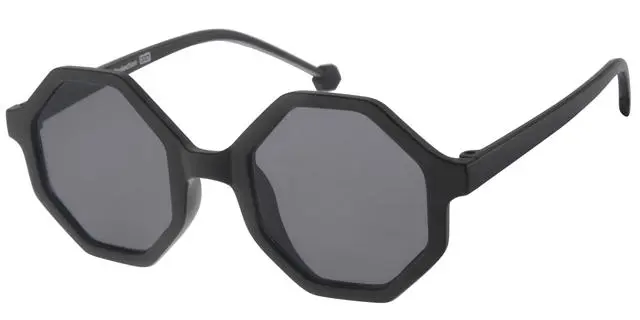 Børne Solbrille Mat Sort Med Sorte glas