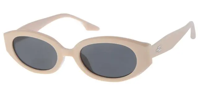Børne Solbrille biege med sølv dekoration og Sorte glas