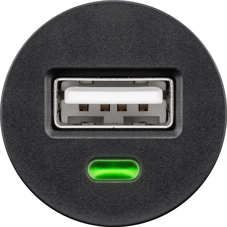 [806539] Bil Lader 12-24 Volt 1.0 AmP sort 1 USB-A Udtag