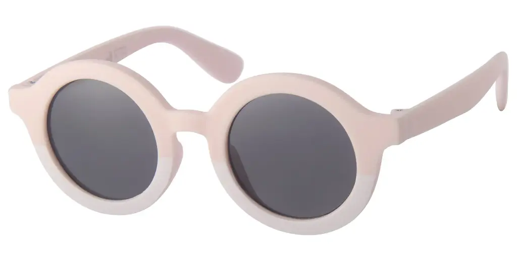 Solbrille pink hvid med sorte glas