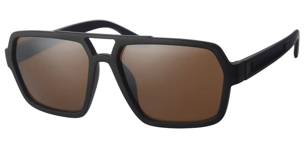 Solbrille mat sort Carrera model med brune glas