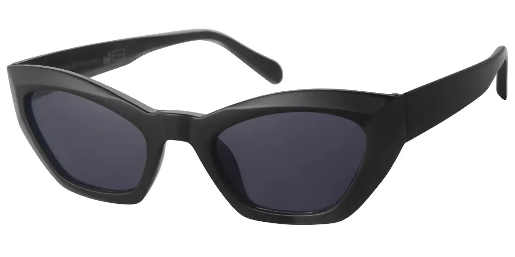 Solbrille mørk brun leopard model med sorte glas 