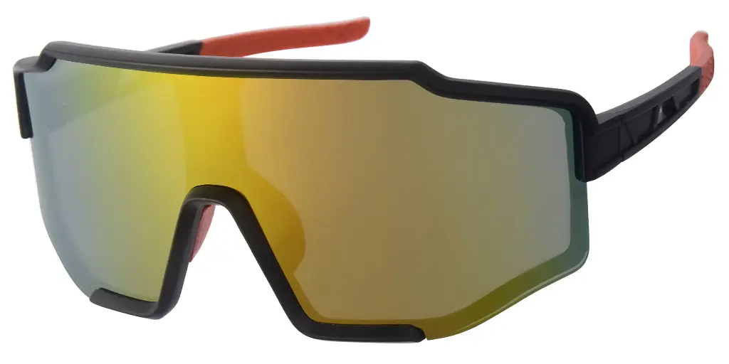 Sports Solbrille sort model med guld coatede glas