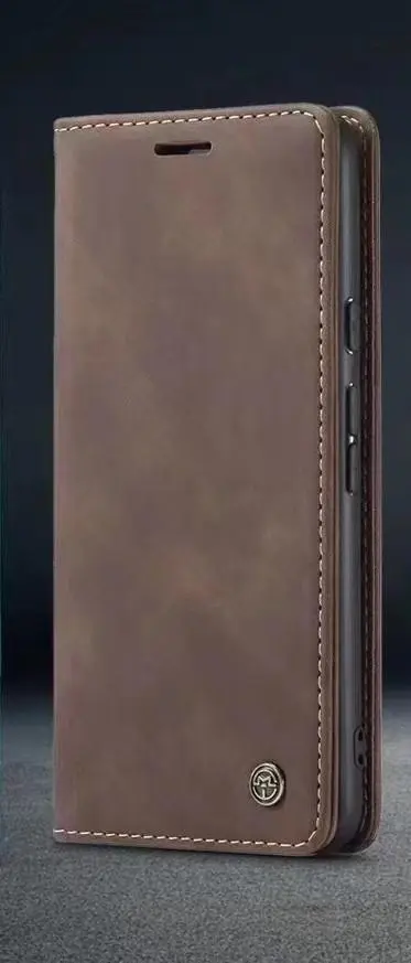 IPHONE 15 PLUS MAT BRUN VINTAGE LOOK FLIP COVER