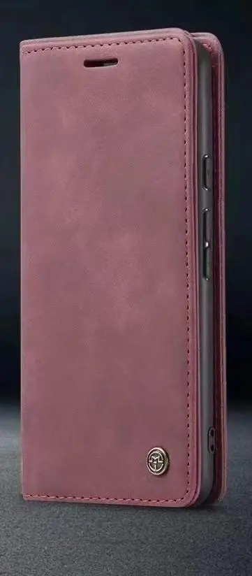 IPHONE 15 PRO MAX MAT RØD VINTAGE LOOK FLIP COVER