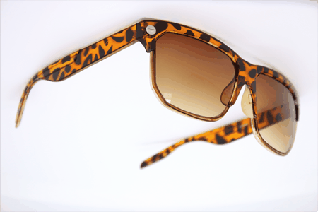 Solbrille blank leopard - metal front