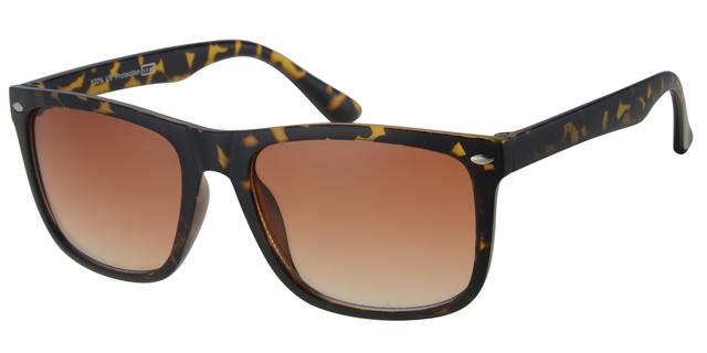 Klassisk leopard solbrille med gradueret brune glas