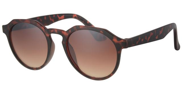 Solbrille mat orange leopard med graduerede brune glas