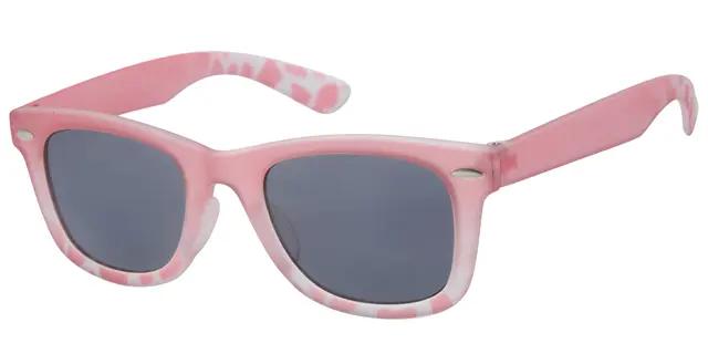 Børne Solbrille gummiagtig pink med Sorte glas