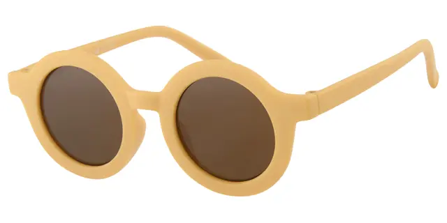 Børne Solbrille mat orange-gul med Sorte glas