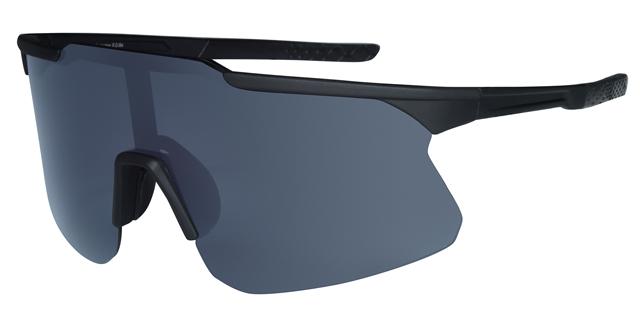 Sportsbrille gummi sort stel. Ægte sorte glas