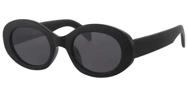 Solbrille sort med sorte glas