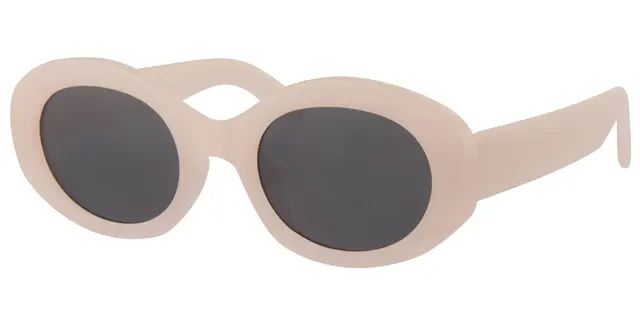 Solbrille mat pink med sorte glas