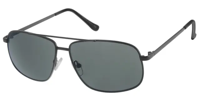 Solbrille mat gun samt graduerede grønne glas