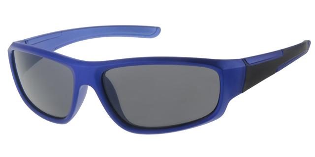 Børne Solbrille kobolt blå sportsbrille med sorte glas