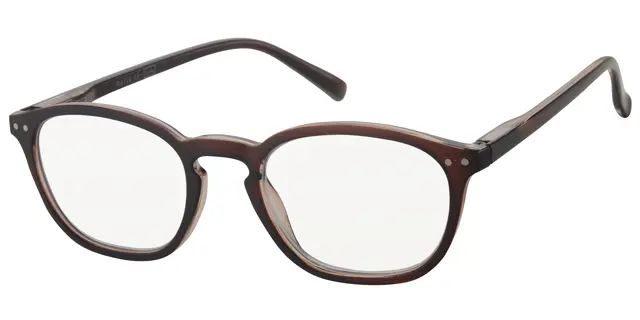 X - Reader Læsebrille brun med sølv dekoration