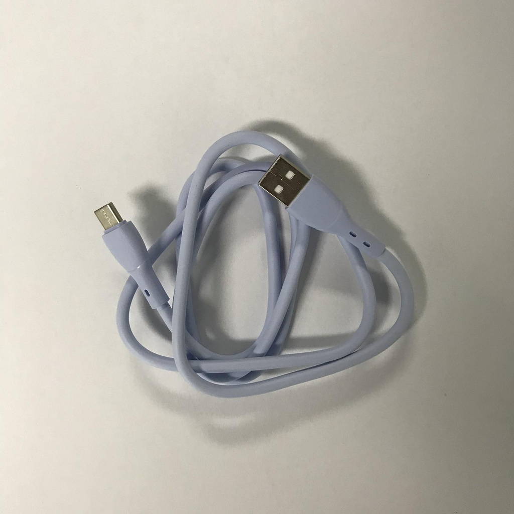 Iphone til USB A kabel 1.0 m lys lilla gummi udseende
