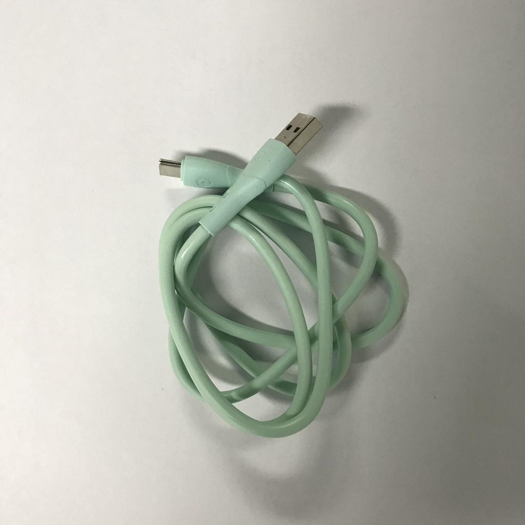 Iphone til USB A kabel 1.0 m smaragd grøn gummi udseende