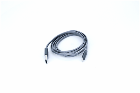 Iphone Til USB A kabel 1.0 m flettet forstærket stof grå