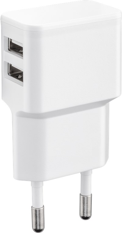 Lader 240 Volt 2.4 AmP 2 USB Udtag