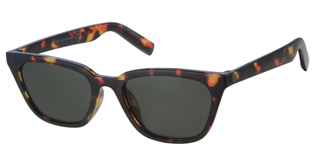 Solbrille Dame brille brun leopard stel med grønne glas