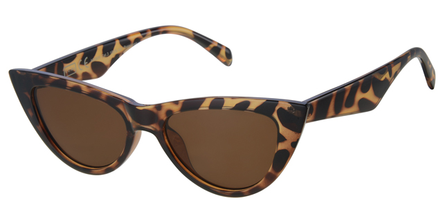 Solbrille Dame brun leopard stel med brune glas