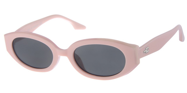 Børne Solbrille lys pink med sølv dekoration og Sorte glas