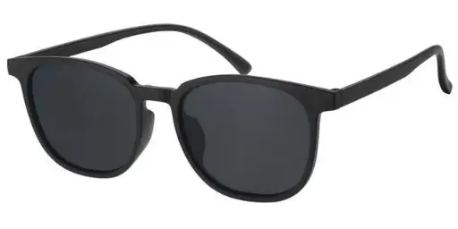 [404321-40434] [404321-40434] Mat sort solbrille med sorte glas