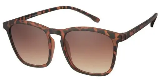 [404332-40431] [404332-40431] Solbrille mat brun leopard med gradueret brune glas