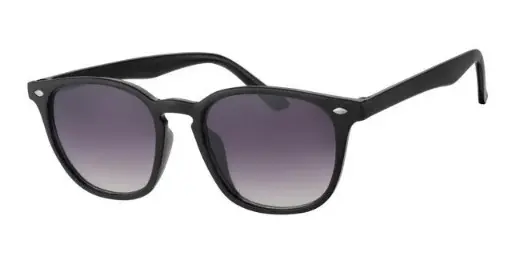 [404337-40383] [404337-40383] Solbrille sort med sølv dekoration og sorte graduerede glas