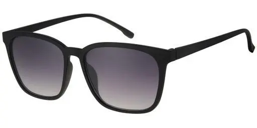 [404358-40427] [404358-40427] Solbrille gummi belagt sort med sorte graduerede glas