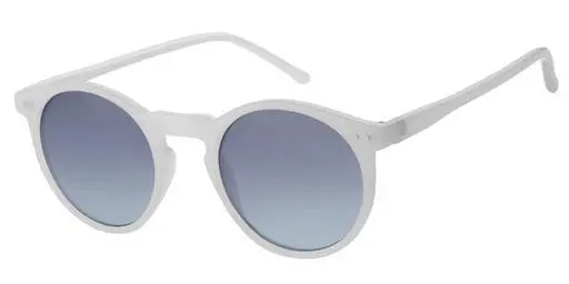 [404360-40421] [404360-40421] Solbrille mælkehvid lys blå med sølv dekoration sort oppe blå nede glas