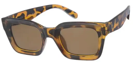 [505113-24018] Børne Solbrille transperant print - pink inderside med sorte glas