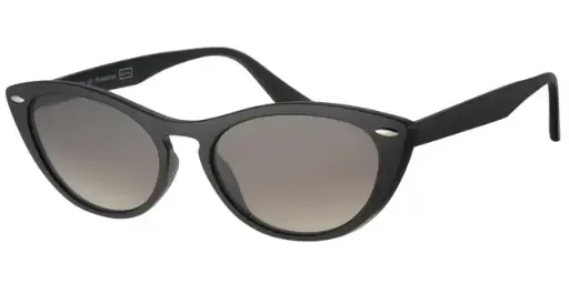 [404400-60791] Solbrille Dame brille mat sort stel med grønne glas