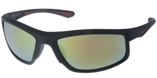 [404402-70173] Sportsbrille mat sort guld spejlglas